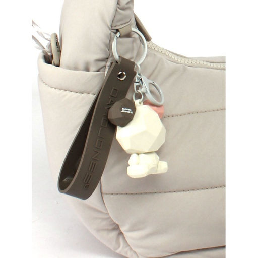 Сумка женская текстиль+брелок д/ключей DJ-СМ 7477-MOONSTRUCK, 1отд, плечевой ремень, серый SALE 265272 - Bobo фото 9