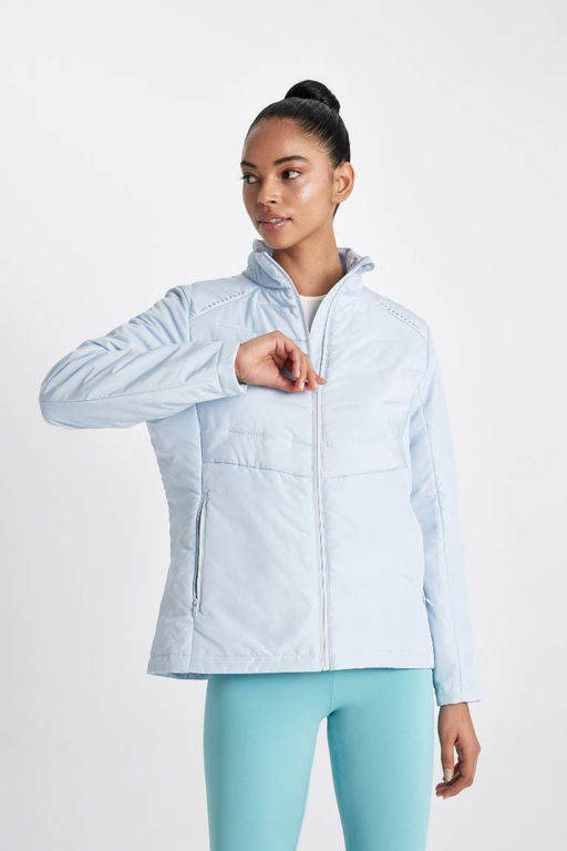 Водоотталкивающее пальто с воротником-стойкой DeFactoFit на подкладке из чесаного хлопка  фото 4