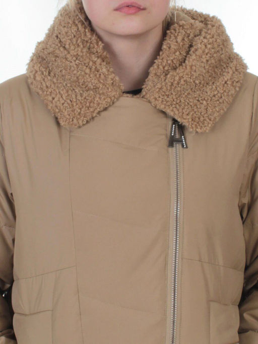 M-8866 DK. BEIGE Куртка зимняя женская (150 гр. холлофайбер)
