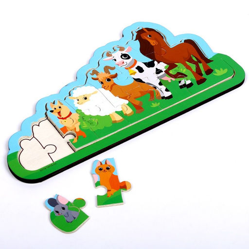 Пазлы на подложке Ферма - Лесная мастерская фото 3