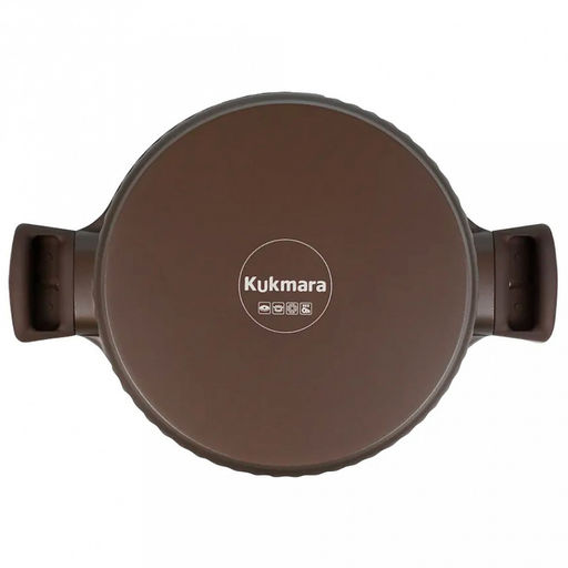 "Stella" Кастрюля с тефлоновым покрытием 5,2л, д25,5см, h14,5см, s0,32см, дно д20см, s0,4см, литая, стеклянная жаропрочная крышка, мокко (mokko) (Россия)