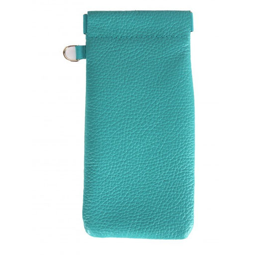 Футляр для очков Croco фо-725 (на пружинке) натуральная кожа бирюза флотер (110) 264586