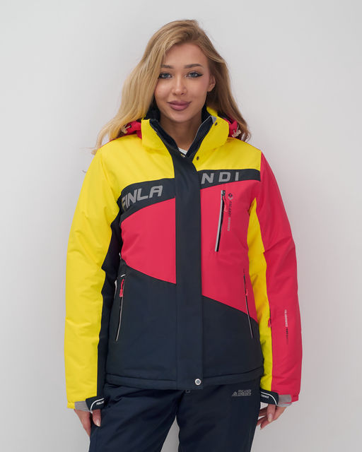 Горнолыжный костюм женский зимний темно-синего цвета 02803TS