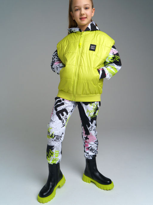 12321136 Жилет текстильный с полиуретановым покрытием для девочек - Playtoday фото 3