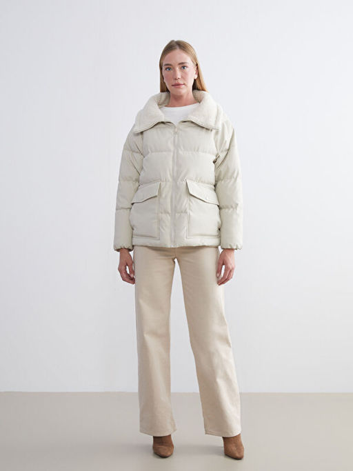 K?rk Yaka Oversize Kad?n ?i?me Mont