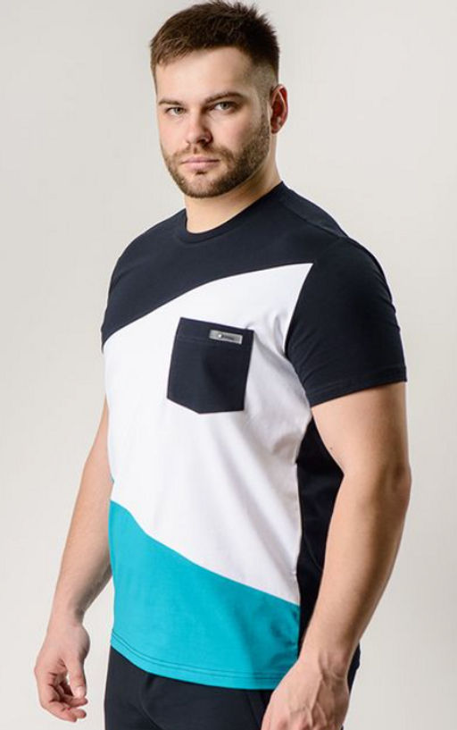Спортивная футболка из высококачественного хлопка с лайкрой