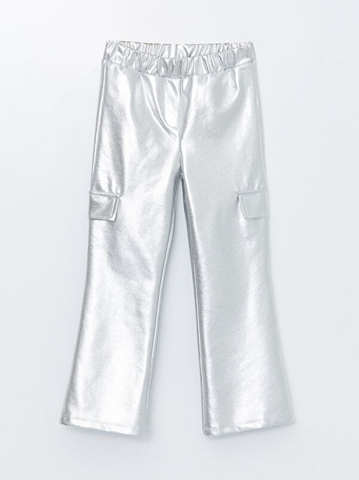 Beli Lastikli Hologram Detayl? K?z ?ocuk Pantolon - Waikiki фото 3