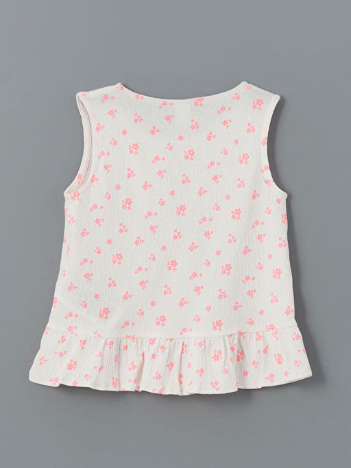 Bisiklet Yaka ?i?ekli K?z ?ocuk Atlet