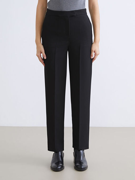 D?z Pa?a Kad?n Kuma? Pantolon