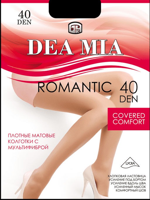 Колготки классические DEA MIA ROMANTIC 40 графит