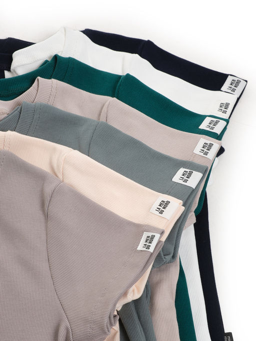 Футболка в рубчик 22-0210 персик