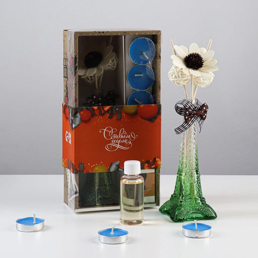 Набор подарочный Париж (диффузор и свечи) сандал, Богатство Аромата  фото 6