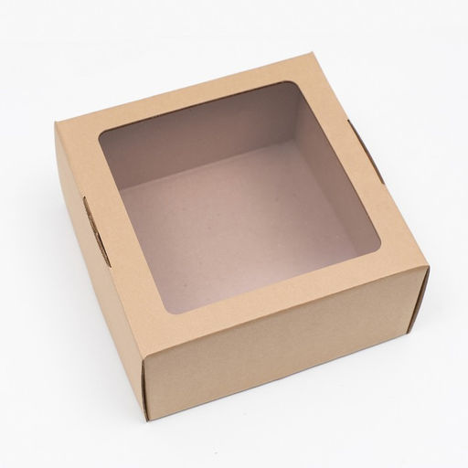 Цена за 5 шт. Коробка самосборная, с окном, крафт, бурая, 23 х 23 х 12 см - Simaland фото 2