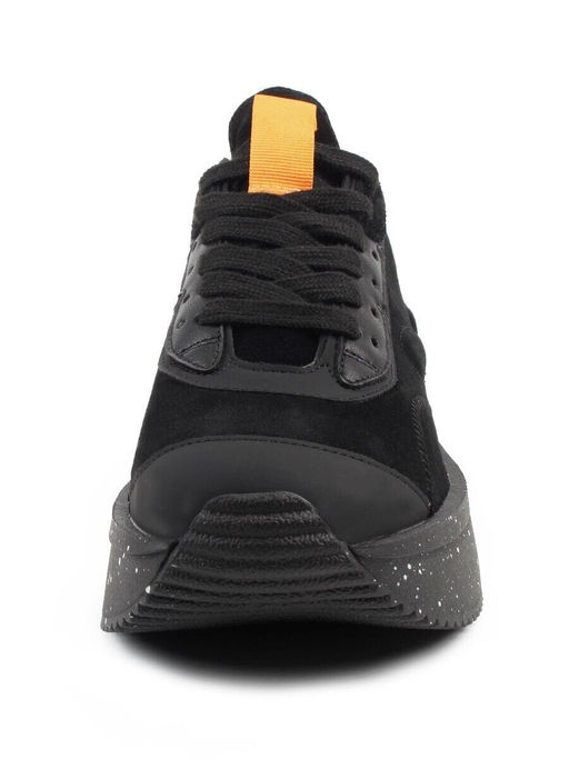 04-S77-41 BLACK Кроссовки женские (натуральная кожа, натуральная замша)