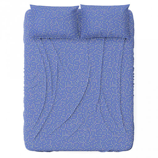 Простыня 1,5 спальная "Сияние" синий 150х220см, поплин 115г/м2, хлопок 100%, упаковка "классическая" ПВХ 28х41см, "Домашняя мода" (Россия)