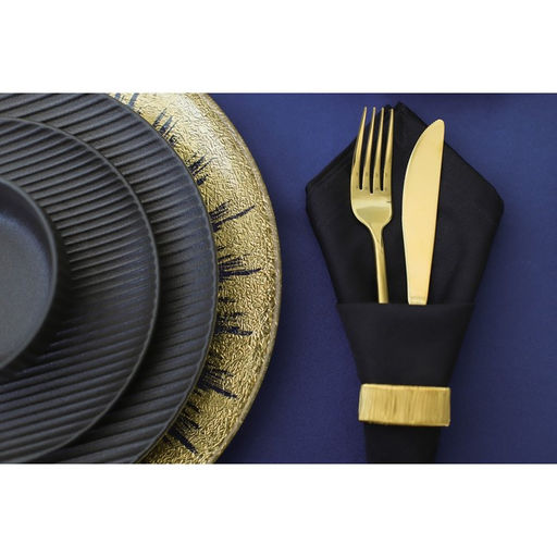 Тарелка Magistro Line, d=20.5 см, фарфор, чёрная