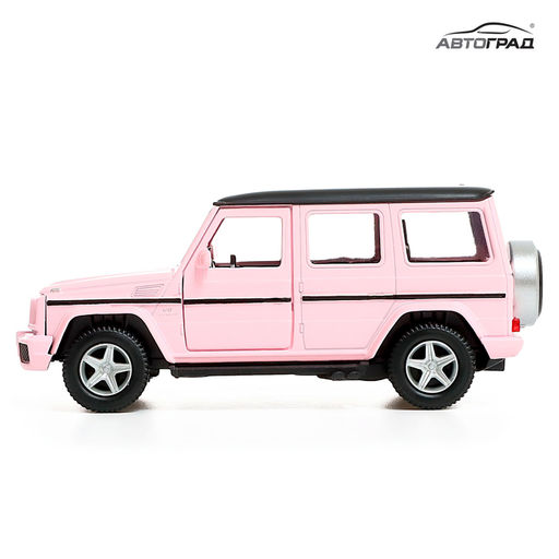 Машина металлическая MERCEDES-BENZ G63 AMG, 1:32, инерция, цвет матовый розовый - АвтоГрад фото 6