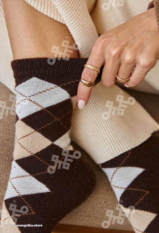 Носки из монгольской шерсти (арт. 01181) - Mongolka фото 10
