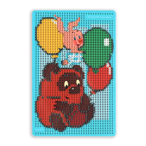 Алмазная мозаика с частичным заполнением для детей «Винни Пух и Пятачок», 10×15 см