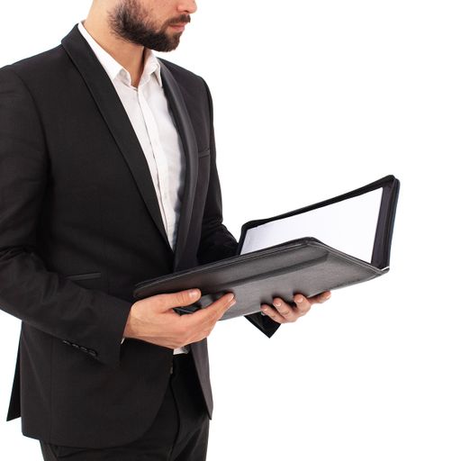 Мужская кожаная папка Orland Black - Lakestone фото 9