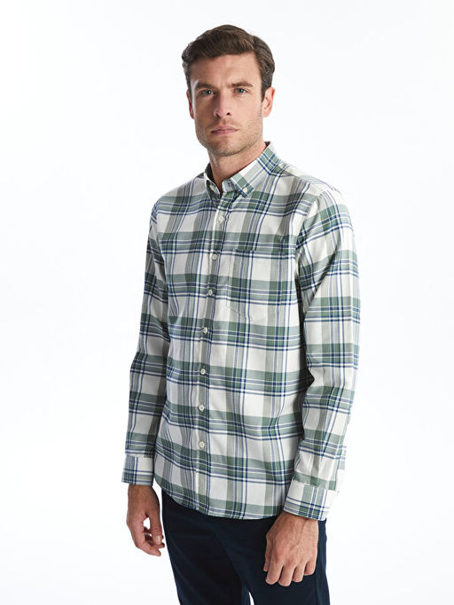 Regular Fit Uzun Kollu Ekose Erkek G?mlek