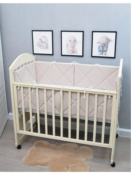 Бортики в кроватку для новорожденных стеганые