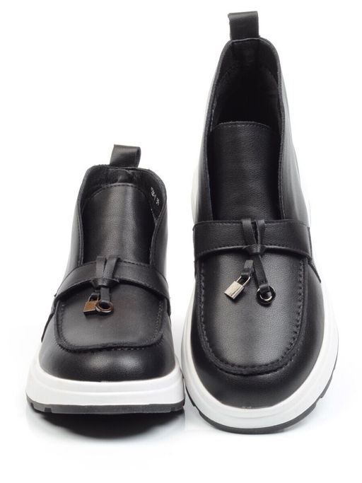 01-5281-1BLACK Ботинки демисезонные женские (натуральная кожа, байка) - No name фото 14