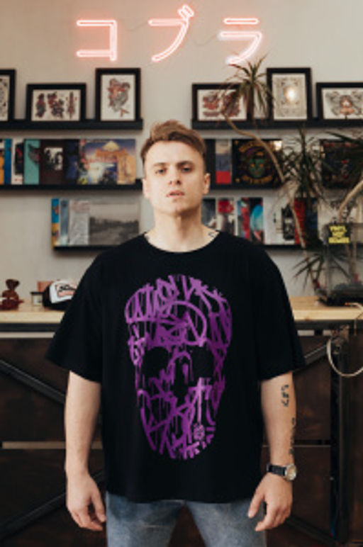 М44 Футболка "Черный/фиолетовый"