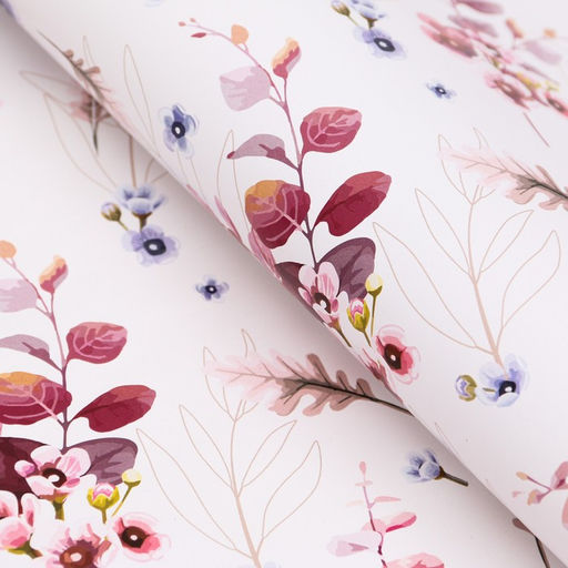 Бумага упаковочная глянцевая Акварельные цветы, 1 лист, 70 100 см - UPAK LAND фото 5