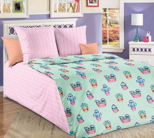 Детское белье - Бязь Кактусы 1,5-спальный (молния) - Luteks фото 2