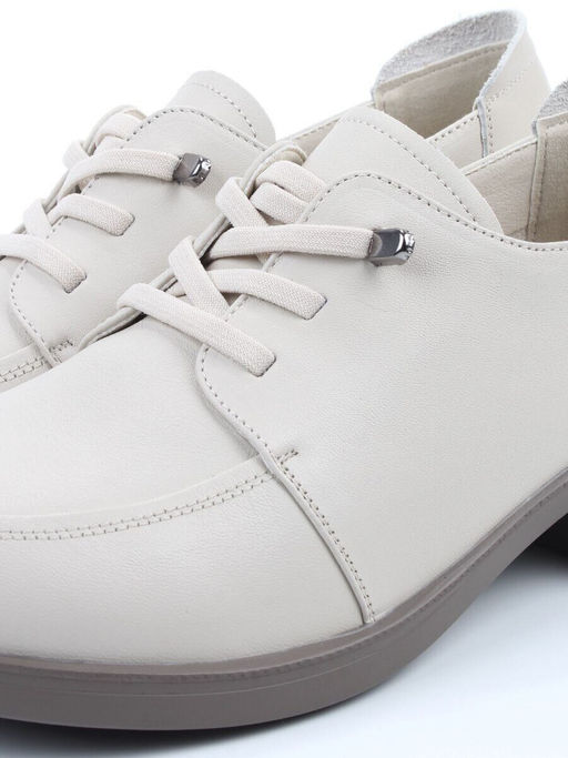 03-YDN15-23 LT. BEIGE Полуботинки женские (натуральная кожа)