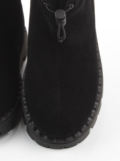 04-PAL273-1Z BLACK Ботинки зимние женские (натуральная замша, 100% шерсть)