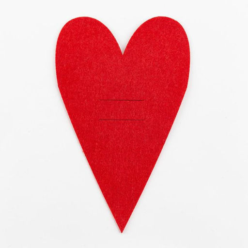 Конверт для столовых приборов Сердце красный, 13,8 х 22 см, 100% п/э, фетр - Доляна фото 3