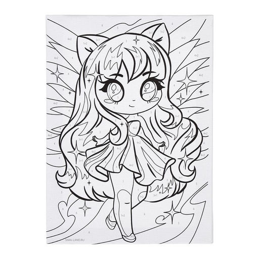 Картина по номерам для детей Сияющая девочка, 15?21 см