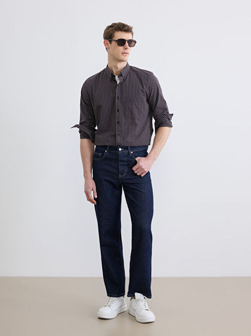 Regular Fit ?izgili Arm?rl? Erkek G?mlek