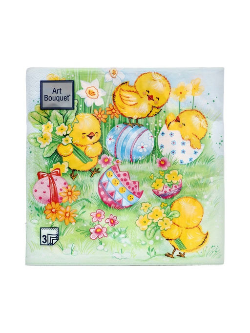 Цена за 2 шт. Салфетки бумажные «Пасхальные игры», 3 слоя, 33×33 см, 20 шт.