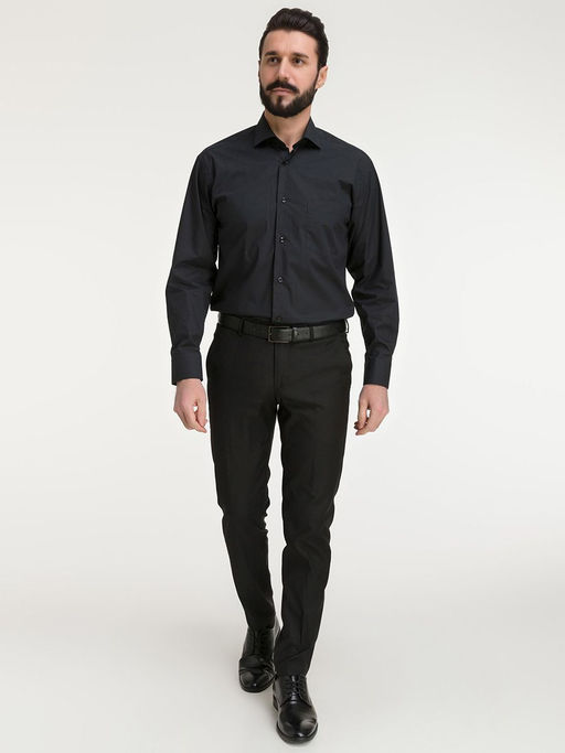 Сорочка мужская длинный рукав GREG 340/119/BLK_V  фото 4