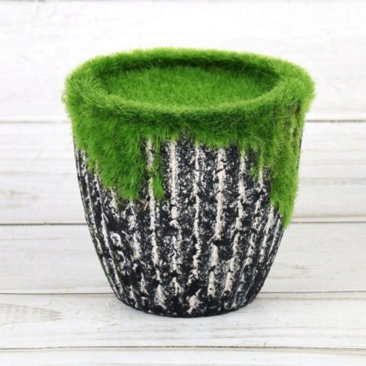 Кашпо со мхом декоративное 8,5х7,5 см / 16025 /уп 240/ - Галеонтрейд фото 3