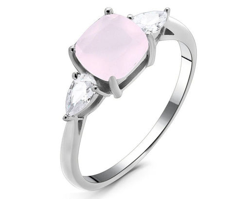 Кольцо, розовый кварц, МЦВА364