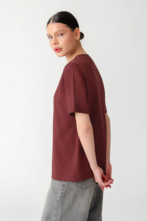 Арт. 3-1143 Футболка женская 42-50 (5 шт) Цвет:шоколад - Калинка фото 10