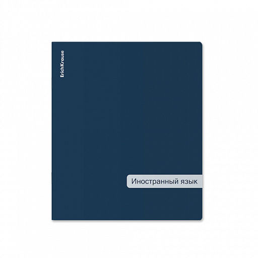 Цена за 6 шт. Тетрадь общая ученическая с пластиковой обложкой на скобе ErichKrause Classic ассорти, Иностранный язык, 48 листов, клетка  фото 3