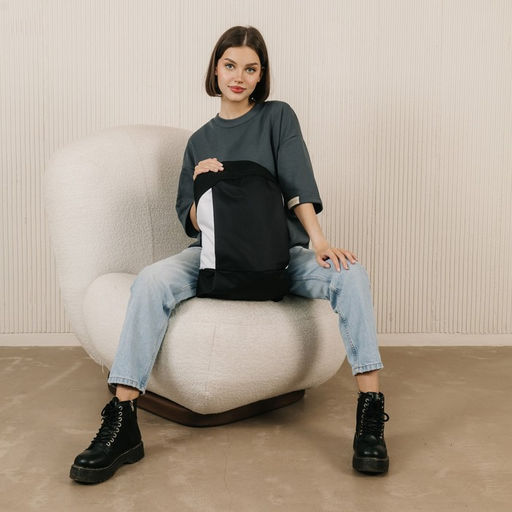 Рюкзак текстильный 46х30х10 см, вертикальный карман, цвет черно-белый - Nazamok фото 6