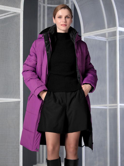 25422 Пальто лиловый - Dizzyway фото 6