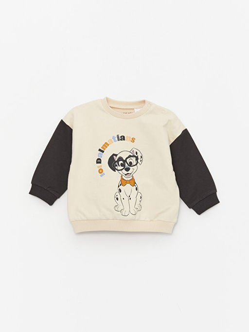 Bisiklet Yaka Uzun Kollu Bask?l? Erkek Bebek Sweatshirt ve Pantolon 2li Tak?m - Waikiki фото 2