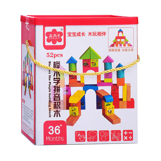 Конструктор из кубиков Башня (52 дет.) - Щепочка фото 4