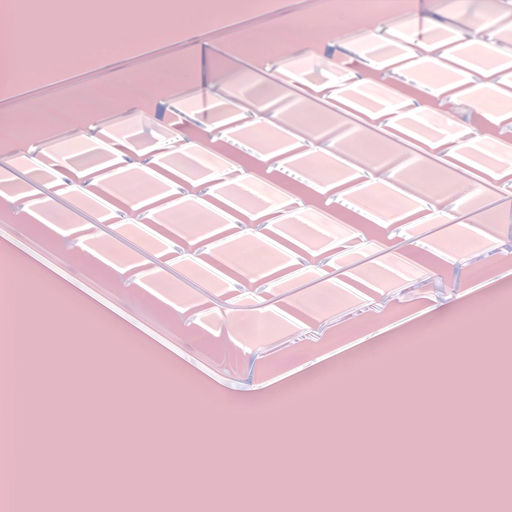 Форма для шоколада KONFINETTA «Плитка», 27×13.5×2.5 см, 4 ячейки, пластик, прозрачная