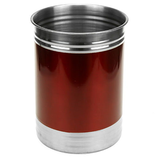 Банка для сыпучих продуктов из нержавеющей стали 1,8л, д12,5см, h17см, крышка пластмассовая с пароотводом, цветной корпус, бордовый, в коробке (Китай) - Домашняя мода фото 2