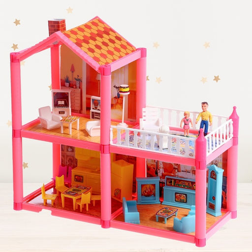 Кукольный домик, двухэтажный, с аксессуарами