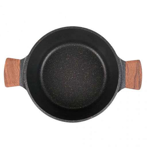 "Stella" Кастрюля с тефлоновым покрытием 3,2л, д23см, h11см, s0,32см, дно д19см, s0,4см, литая, стеклянная жаропрочная крышка, ristretto (Россия)