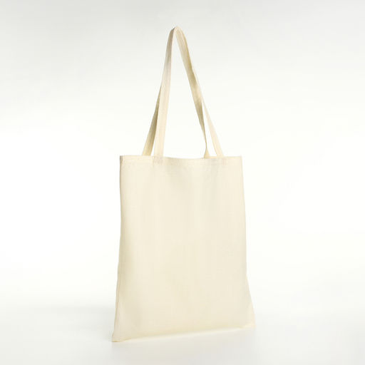 Сумка текстильная шопер без застёжки, 33×0.5×38 см, молочная